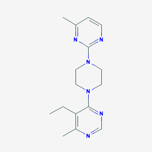 molecular formula C16H22N6 B2777133 5-Ethyl-4-methyl-6-[4-(4-methylpyrimidin-2-yl)piperazin-1-yl]pyrimidine CAS No. 2380094-72-2