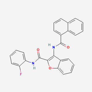 molecular formula C26H17FN2O3 B2777147 3-(1-naphthamido)-N-(2-fluorophenyl)benzofuran-2-carboxamide CAS No. 887876-87-1