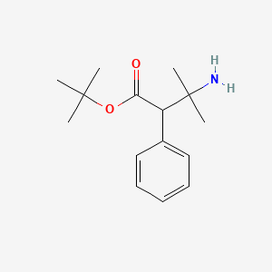 molecular formula C15H23NO2 B2777152 Tert-butyl 3-amino-3-methyl-2-phenylbutanoate CAS No. 2248302-83-0