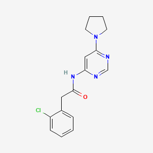 molecular formula C16H17ClN4O B2777171 2-(2-chlorophenyl)-N-(6-(pyrrolidin-1-yl)pyrimidin-4-yl)acetamide CAS No. 1396673-40-7
