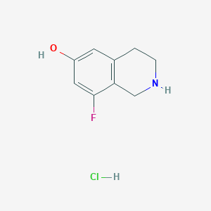 molecular formula C9H11ClFNO B2777173 8-氟-1,2,3,4-四氢异喹啉-6-醇；盐酸盐 CAS No. 2243512-37-8