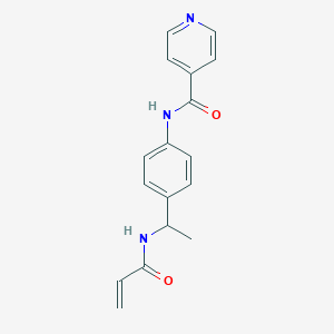 N-{4-[1-(prop-2-enamido)ethyl]phenyl}pyridine-4-carboxamide