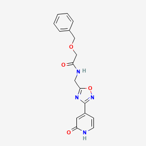 2-(benzyloxy)-N-((3-(2-oxo-1,2-dihydropyridin-4-yl)-1,2,4-oxadiazol-5-yl)methyl)acetamide