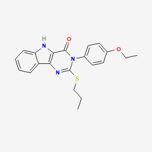 3-(4-ethoxyphenyl)-2-propylsulfanyl-5H-pyrimido[5,4-b]indol-4-one