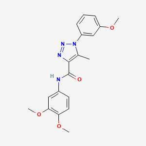 molecular formula C19H20N4O4 B2777188 N-(3,4-dimethoxyphenyl)-1-(3-methoxyphenyl)-5-methyl-1H-1,2,3-triazole-4-carboxamide CAS No. 895643-76-2