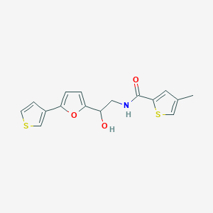 molecular formula C16H15NO3S2 B2777189 N-(2-hydroxy-2-(5-(thiophen-3-yl)furan-2-yl)ethyl)-4-methylthiophene-2-carboxamide CAS No. 2034568-76-6