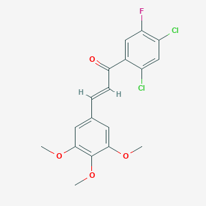 molecular formula C18H15Cl2FO4 B277719 1-(2,4-Dichloro-5-fluorophenyl)-3-(3,4,5-trimethoxyphenyl)-2-propen-1-one 