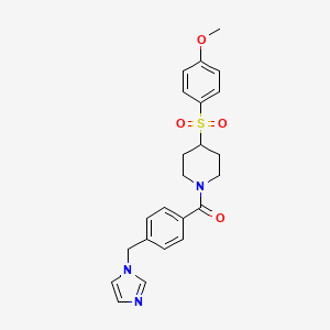 molecular formula C23H25N3O4S B2777195 (4-((1H-咪唑-1-基)甲基)苯基)(4-((4-甲氧苯基)磺酰基)哌啶-1-基)甲酮 CAS No. 1797837-82-1