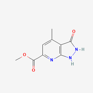 molecular formula C9H9N3O3 B2777220 methyl 4-methyl-3-oxo-2,3-dihydro-1H-pyrazolo[3,4-b]pyridine-6-carboxylate CAS No. 1439441-57-2