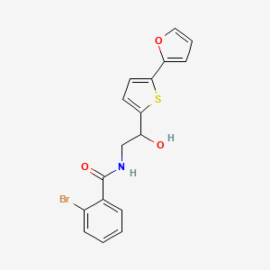 2-Bromo-N-[2-[5-(furan-2-yl)thiophen-2-yl]-2-hydroxyethyl]benzamide