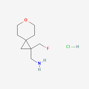 [2-(Fluoromethyl)-6-oxaspiro[2.5]octan-2-yl]methanamine;hydrochloride