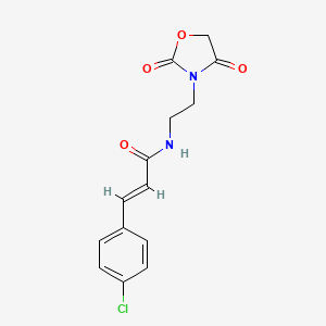 (E)-3-(4-chlorophenyl)-N-(2-(2,4-dioxooxazolidin-3-yl)ethyl)acrylamide