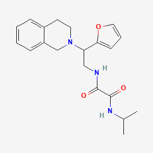 molecular formula C20H25N3O3 B2777248 N1-(2-(3,4-dihydroisoquinolin-2(1H)-yl)-2-(furan-2-yl)ethyl)-N2-isopropyloxalamide CAS No. 903259-11-0