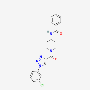 N-(1-(1-(3-chlorophenyl)-1H-1,2,3-triazole-4-carbonyl)piperidin-4-yl)-4-methylbenzamide