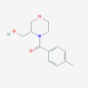 molecular formula C13H17NO3 B2777258 (3-(羟甲基)吗啉基)(对甲苯基)甲酮 CAS No. 1421522-73-7