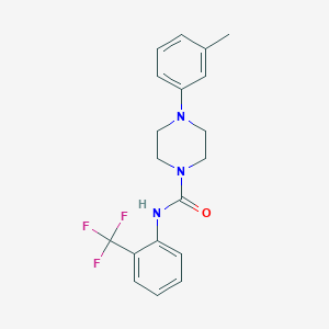 molecular formula C19H20F3N3O B277726 4-(3-methylphenyl)-N-[2-(trifluoromethyl)phenyl]-1-piperazinecarboxamide 