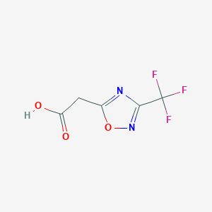molecular formula C5H3F3N2O3 B2777262 2-(3-(Trifluoromethyl)-1,2,4-oxadiazol-5-yl)acetic acid CAS No. 1369240-90-3