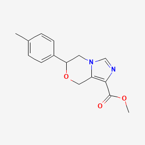 molecular formula C15H16N2O3 B2777265 甲基 6-(4-甲基苯基)-5,6-二氢-8H-咪唑并[5,1-c][1,4]噁嗪-1-羧酸酯 CAS No. 1984183-56-3