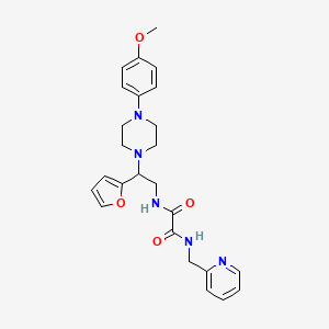 N1-(2-(furan-2-yl)-2-(4-(4-methoxyphenyl)piperazin-1-yl)ethyl)-N2-(pyridin-2-ylmethyl)oxalamide