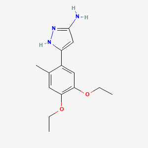 3-(4,5-diethoxy-2-methylphenyl)-1H-pyrazol-5-amine