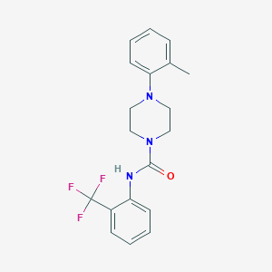 molecular formula C19H20F3N3O B277727 4-(2-methylphenyl)-N-[2-(trifluoromethyl)phenyl]-1-piperazinecarboxamide 