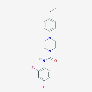 molecular formula C19H21F2N3O B277728 N-(2,4-difluorophenyl)-4-(4-ethylphenyl)-1-piperazinecarboxamide 