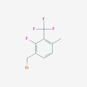 molecular formula C9H7BrF4 B2777291 2-氟-4-甲基-3-(三氟甲基)苯甲基溴化物 CAS No. 1824048-80-7