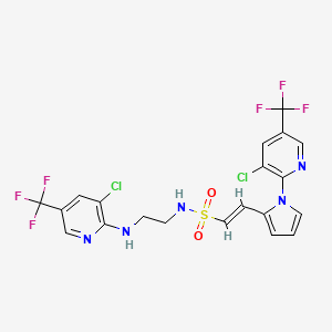 (E)-N-[2-[[3-chloro-5-(trifluoromethyl)pyridin-2-yl]amino]ethyl]-2-[1-[3-chloro-5-(trifluoromethyl)pyridin-2-yl]pyrrol-2-yl]ethenesulfonamide