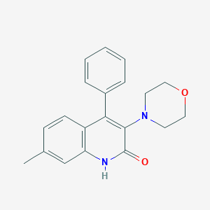molecular formula C20H20N2O2 B2777308 7-甲基-3-吗啉基-4-苯基喹啉-2(1H)-酮 CAS No. 1808425-86-6