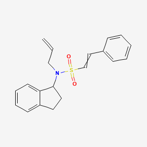 molecular formula C20H21NO2S B2777313 N-(2,3-二氢-1H-茚-1-基)-2-苯基-N-(丙-2-烯-1-基)乙烯-1-磺酰胺 CAS No. 1111554-93-8