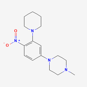 molecular formula C16H24N4O2 B2777318 1-Methyl-4-(4-nitro-3-piperidin-1-yl-phenyl)-piperazine CAS No. 353501-02-7