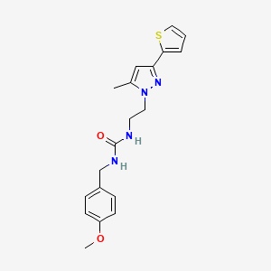 1-(4-methoxybenzyl)-3-(2-(5-methyl-3-(thiophen-2-yl)-1H-pyrazol-1-yl)ethyl)urea