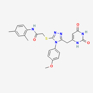 N-(2,4-dimethylphenyl)-2-((5-((2,6-dioxo-1,2,3,6-tetrahydropyrimidin-4-yl)methyl)-4-(4-methoxyphenyl)-4H-1,2,4-triazol-3-yl)thio)acetamide