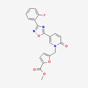 methyl 5-((5-(3-(2-fluorophenyl)-1,2,4-oxadiazol-5-yl)-2-oxopyridin-1(2H)-yl)methyl)furan-2-carboxylate