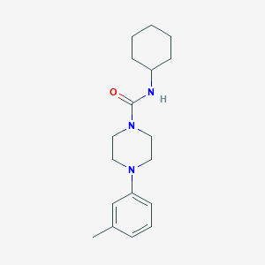 molecular formula C18H27N3O B277734 N-cyclohexyl-4-(3-methylphenyl)-1-piperazinecarboxamide 