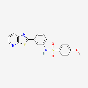 4-methoxy-N-(3-(thiazolo[5,4-b]pyridin-2-yl)phenyl)benzenesulfonamide