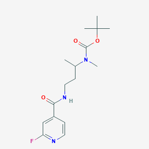 molecular formula C16H24FN3O3 B2777342 tert-butyl N-{4-[(2-fluoropyridin-4-yl)formamido]butan-2-yl}-N-methylcarbamate CAS No. 1444372-42-2