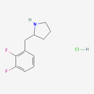 molecular formula C11H14ClF2N B2777345 2-[(2,3-Difluorophenyl)methyl]pyrrolidine hydrochloride CAS No. 2172474-38-1
