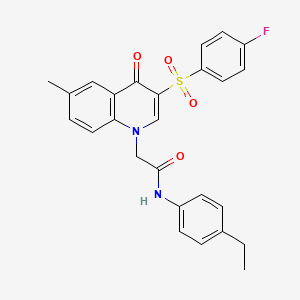 N-(4-ethylphenyl)-2-[3-(4-fluorophenyl)sulfonyl-6-methyl-4-oxoquinolin-1-yl]acetamide