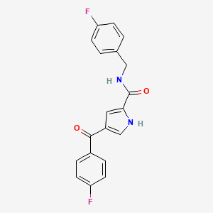 molecular formula C19H14F2N2O2 B2777349 4-(4-氟苯甲酰)-N-(4-氟苄基)-1H-吡咯-2-基甲酰胺 CAS No. 439111-59-8