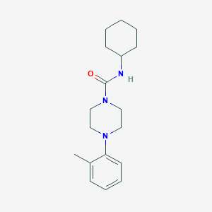 molecular formula C18H27N3O B277735 N-cyclohexyl-4-(2-methylphenyl)-1-piperazinecarboxamide 