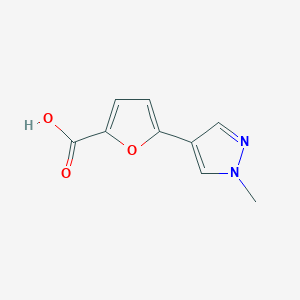 molecular formula C9H8N2O3 B2777352 5-(1-Methyl-1H-pyrazol-4-yl)furan-2-carboxylic acid CAS No. 1251141-02-2