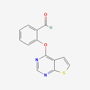2-Thieno[2,3-d]pyrimidin-4-yloxybenzaldehyde