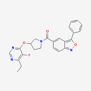 (3-((6-Ethyl-5-fluoropyrimidin-4-yl)oxy)pyrrolidin-1-yl)(3-phenylbenzo[c]isoxazol-5-yl)methanone