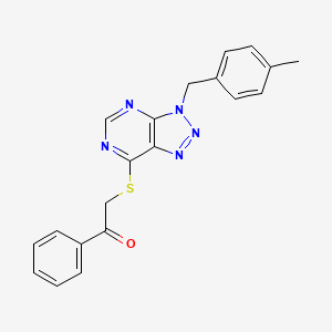 2-((3-(4-methylbenzyl)-3H-[1,2,3]triazolo[4,5-d]pyrimidin-7-yl)thio)-1-phenylethanone