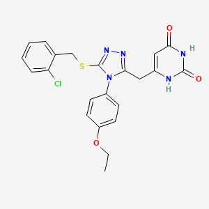 6-((5-((2-chlorobenzyl)thio)-4-(4-ethoxyphenyl)-4H-1,2,4-triazol-3-yl)methyl)pyrimidine-2,4(1H,3H)-dione
