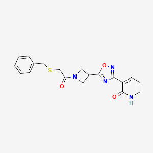 3-(5-(1-(2-(benzylthio)acetyl)azetidin-3-yl)-1,2,4-oxadiazol-3-yl)pyridin-2(1H)-one