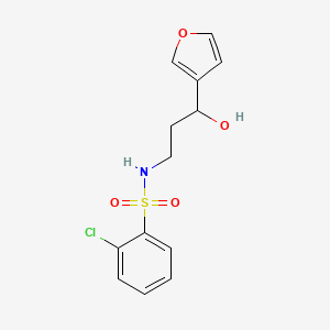 2-chloro-N-(3-(furan-3-yl)-3-hydroxypropyl)benzenesulfonamide