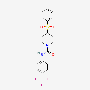 3-(Phenylsulfonyl)-N-[4-(trifluoromethyl)phenyl]piperidine-1-carboxamide