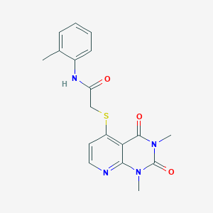 2-(1,3-dimethyl-2,4-dioxopyrido[2,3-d]pyrimidin-5-yl)sulfanyl-N-(2-methylphenyl)acetamide